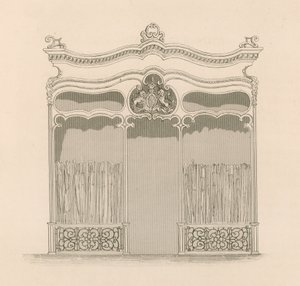 Ladenfront im französischen Louis XIV-Stil für Messrs Sangster, Regenschirm- und Stockhändler, Regent Street, London von Nathaniel Whittock