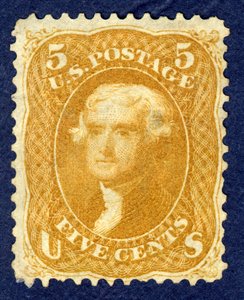 5c Jefferson Einzelstück, 1861