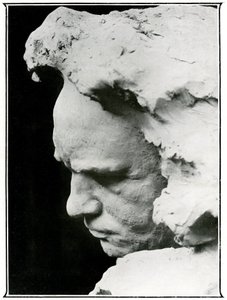 Profilansicht von Ludwig van Beethoven (1770-1827), Detail einer Bronzebüste von Naum Aronson