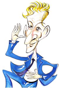 Danny Kaye - Farbkarikatur von Neale Osborne