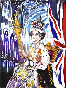 Königin Elizabeth II 2012, von Neale Osborne