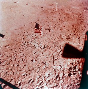 US-Flagge auf dem Mond, Apollo-11-Mission, Juli 1969