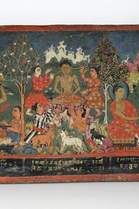 (Detail) von einem buddhistischen Manuskriptcover