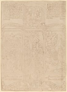 Die Taufe Christi; Pharao durchquert das Rote Meer; Josua und Kaleb von Netherlandish 15th Century