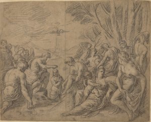 Die Taufe Christi von Netherlandish 16th Century