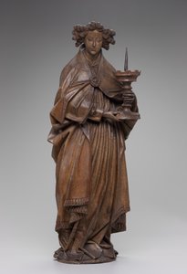 Engel mit Kerzenhalter, ca. 1480-1500 von Netherlandish School