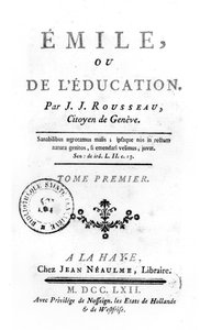 Frontispiz für Emile von Jean-Jacques Rousseau, 1762