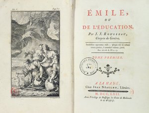 Frontispiz für Emile von Jean-Jacques Rousseau, 1762