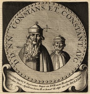 Porträt der byzantinischen Kaiser Constans II. und Konstantin IV. von Netherlandish School