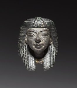 Bronzeaufsatz von einem "Shawabty-Bündel": Kopf, späte 18. bis 19. Dynastie, ca. 1336-1256 v. Chr.
