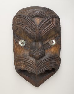 Giebelmaske (Koruru) aus Gisborne, Nordinsel, um 1860