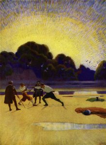 Illustration für Westward Ho! von Charles Kingsley von Newell Convers (after) Wyeth