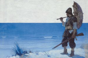 Robinson Crusoe: Vorsatzblatt von Newell Convers Wyeth