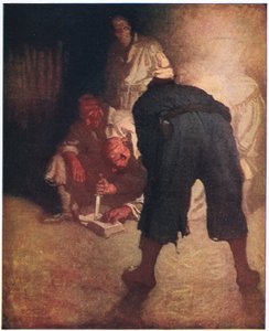 Der schwarze Fleck: Etwa auf halber Höhe des Abhangs zur Palisade sammelten sie sich in einer Gruppe von Newell Convers Wyeth