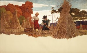 Der puritanische Maiskolbenschäler, 1941 von Newell Convers Wyeth