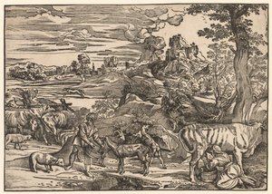 Landschaft mit einer Milchmagd, ca. 1525