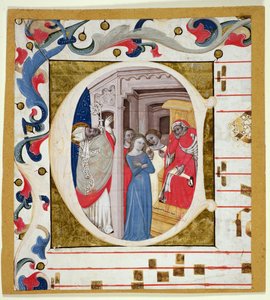 Ms. 278A: Historisierte Initiale aus einem Antiphonar von Niccolo di Giacomo