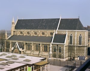Ansicht des Äußeren, erbaut 1714-24 von Nicholas Hawksmoor