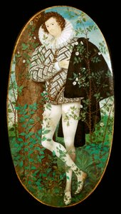 Miniaturporträt eines jungen Mannes, 16. Jahrhundert von Nicholas Hilliard