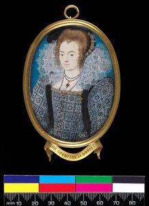 Unbekannte Dame (früher als Gräfin von Dorset identifiziert), ca. 1595 von Nicholas Hilliard