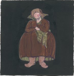 Kostümentwurf für Rimsky-Korsakovs Oper "Das Märchen vom Zaren Saltan", 1919 von Nicholas Roerich