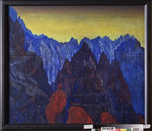 Der Schrei der Schlange. (Landschaft der Berge Tibets) von Nicholas Roerich