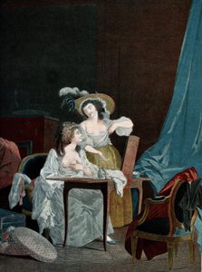 Zwei junge Frauen vergleichen ihre Brust von Niclas II (after) Lafrensen
