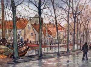 Der Hafen, Den Haag (Farblithografie) von Nico Jungman