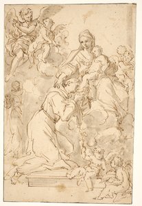 Madonna mit Kind und St. Antonius von Padua von Nicolò Ricciolini