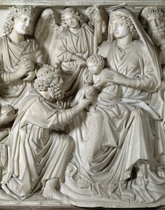 Die Anbetung der Heiligen Drei Könige (Detail)
