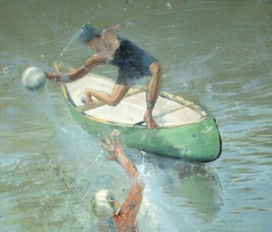 Ballerina auf einem Boot, 2021
