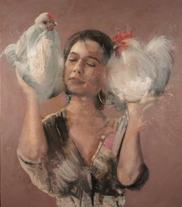 Mädchen mit Hähnen, 2018