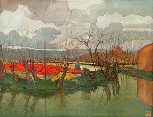 Eine Tulpenfarm in Holland, um 1898