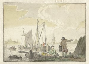 Flussansicht mit Schiffen