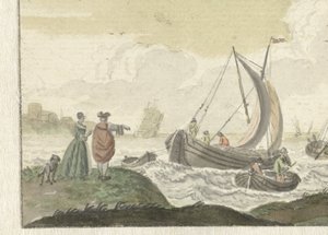 Schiffe auf einem windigen Fluss