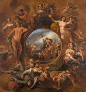 Die vier Jahreszeiten, Allegorie des Herbstes von Nicolaes Berchem
