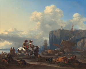 Ansicht eines italienischen Hafens, frühe 1660er Jahre