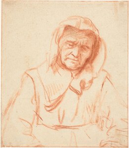 Schlafende alte Frau von Nicolaes Maes
