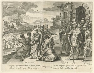 Jefta gibt seiner Tochter die Erlaubnis, in die Berge zu gehen Geschichte von Jefta (Serientitel) von Nicolaes Ryckmans