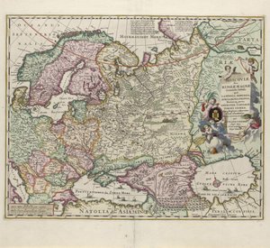 Karte von Russland, zweite Hälfte des 17. Jahrhunderts