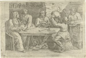 Bauern mit Narr von Nicolaes van Haeften