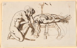 Achilles trauert um den Tod von Patroklos von Nicolai Abildgaard