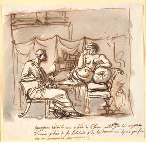 Agrippina bittet Tiberius, ihr einen Ehemann zu geben