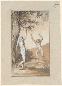 Eva pflückt vom Baum der Erkenntnis von Nicolai Abildgaard