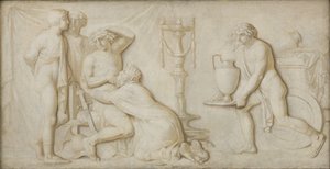 König Priamos bittet Achilles um den Leichnam von Hektor von Nicolai Abildgaard