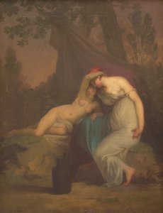 Die griechische Dichterin Sappho und das Mädchen aus Mytilene