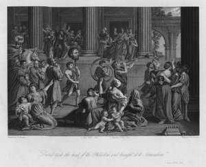 Der Triumph Davids, 1. Samuel XVII, 54 (Gravur)