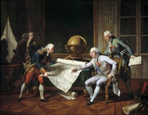 Ludwig XVI. (1754-1793), König von Frankreich, gibt Anweisungen an Jean-Francois Galaup, Graf von La Perouse