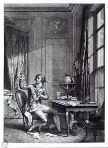 St. Preux erhält das Porträt von Julie, Illustration aus 