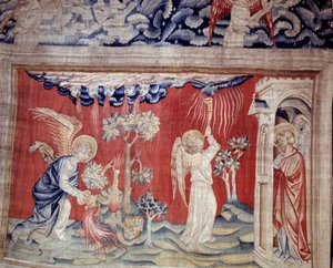 Vorhang der Offenbarung (1373-1383), Nr. 30: Die Toten auf dem Boden. Tapisserie von Nicolas Bataille